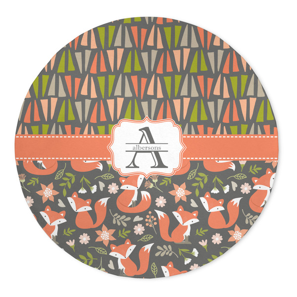 Custom Fox Trail Floral 5' Round Indoor Area Rug (Personalized)