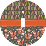 Fox Trail Floral Round Light Switch Cover