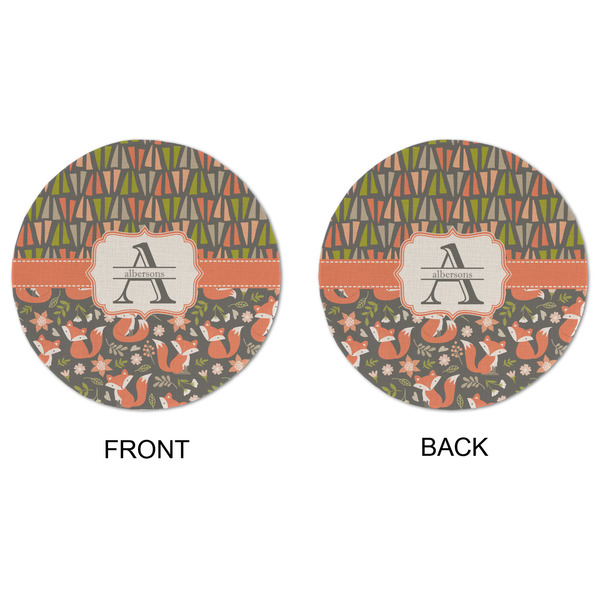 Fox Trail Floral Round Linen Placemats - APPROVAL (double sided)