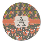 Fox Trail Floral Round Linen Placemat - Single Sided (Personalized)