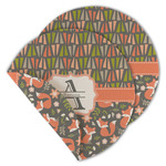 Fox Trail Floral Round Linen Placemat - Double Sided (Personalized)