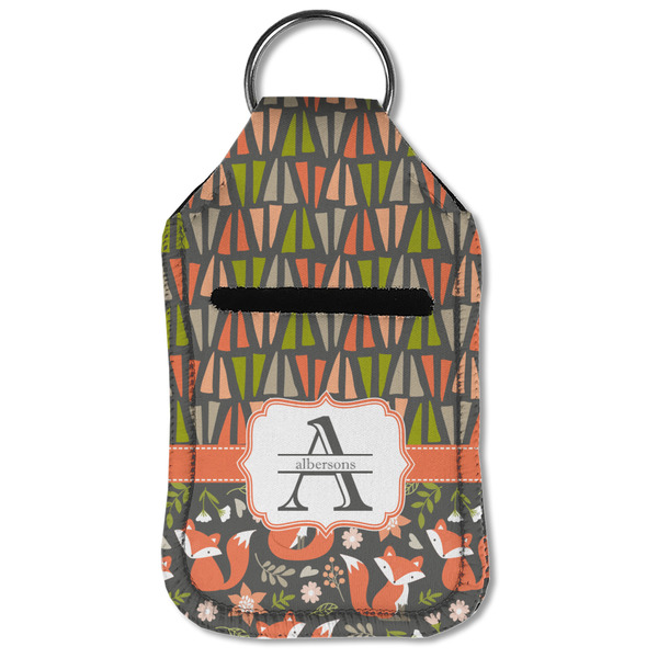 Fox Trail Floral Sanitizer Holder Keychain - Small (Front Flat)