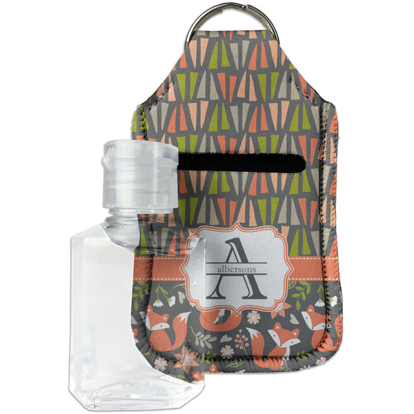 Custom Fox Trail Floral Hand Sanitizer & Keychain Holder - Small (Personalized)