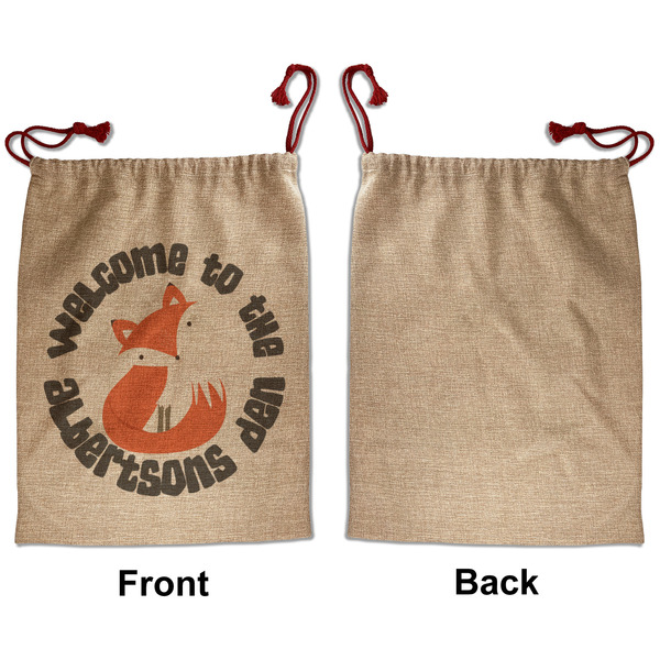 Fox Trail Floral Santa Bag - Approval - Front