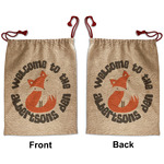 Fox Trail Floral Santa Sack - Front & Back (Personalized)