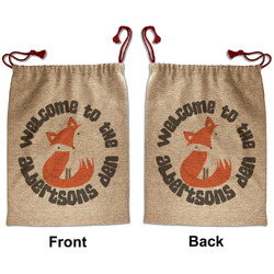 Fox Trail Floral Santa Sack - Front & Back (Personalized)