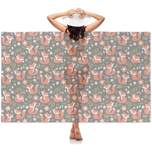 Custom Fox Trail Floral Sheer Sarong