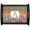 Fox Trail Floral Black Wooden Tray - Large (Personalized)