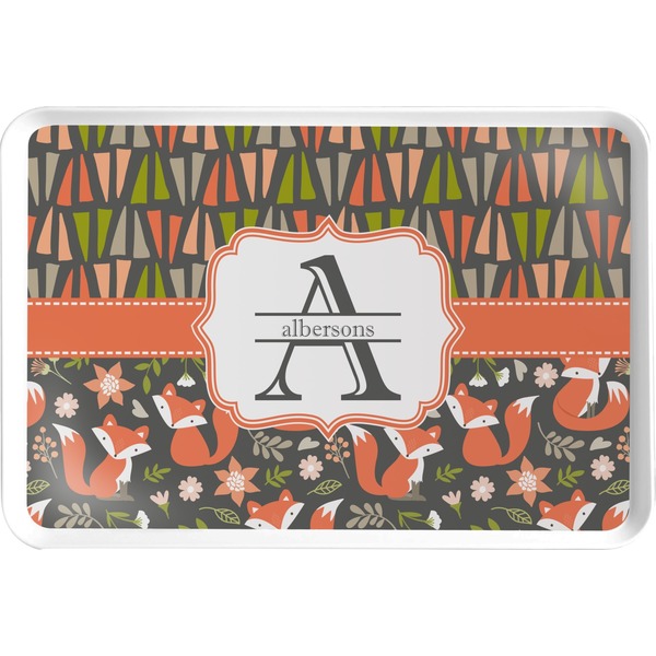 Custom Fox Trail Floral Serving Tray (Personalized)