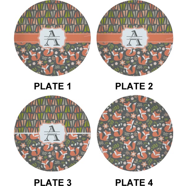 Fox Trail Floral Set of Appetizer / Dessert Plates (Approval)