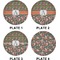 Fox Trail Floral Set of Lunch / Dinner Plates (Approval)