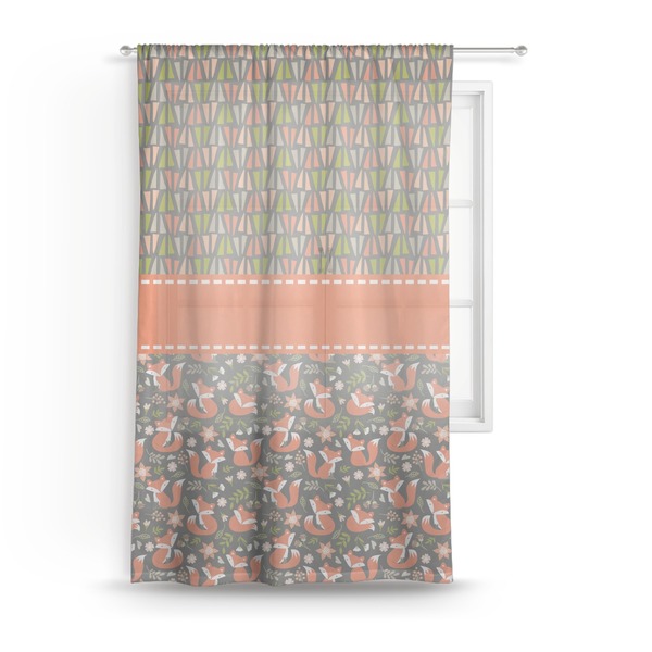 Custom Fox Trail Floral Sheer Curtain - 50"x84"