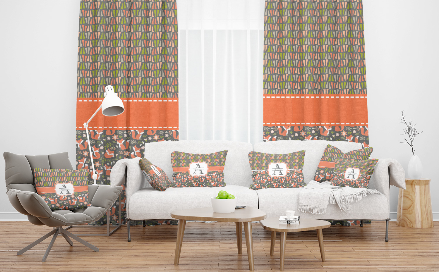 Custom Fox Trail Floral Curtain YouCustomizeIt