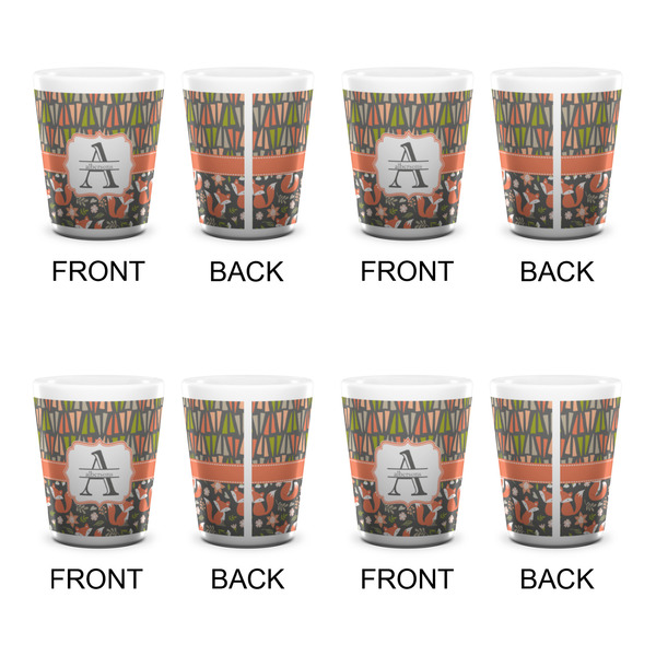 Fox Trail Floral Shot Glass - White - Set of 4 - APPROVAL