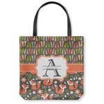 Fox Trail Floral Canvas Tote Bag - Medium - 16"x16" (Personalized)