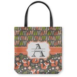 Fox Trail Floral Canvas Tote Bag - Small - 13"x13" (Personalized)