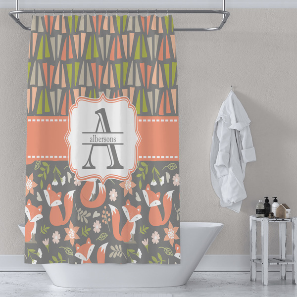 Fox Trail Floral Shower Curtain Lifestyle