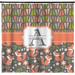 Fox Trail Floral Shower Curtain - 71" x 74" (Personalized)