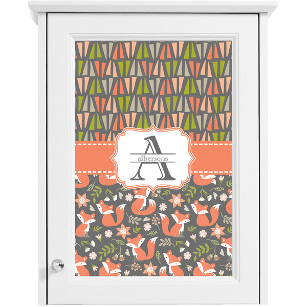 Fox Trail Floral Single Cabinet Decal