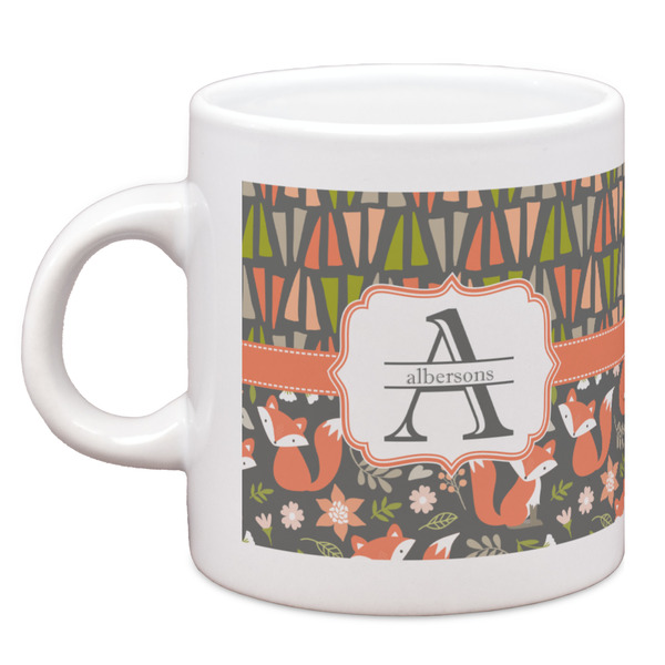 Custom Fox Trail Floral Espresso Cup (Personalized)