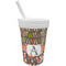Fox Trail Floral Sippy Cup with Straw (Personalized)