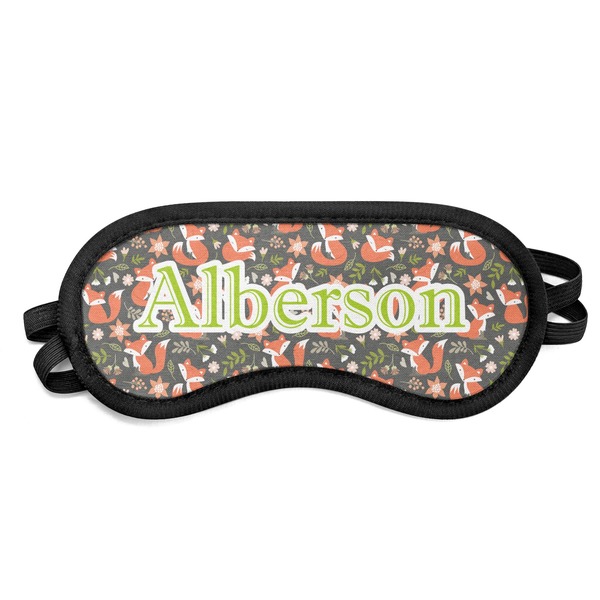 Custom Fox Trail Floral Sleeping Eye Mask - Small (Personalized)