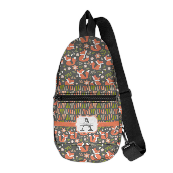 Custom Fox Trail Floral Sling Bag (Personalized)