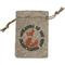Fox Trail Floral Small Burlap Gift Bag - Front