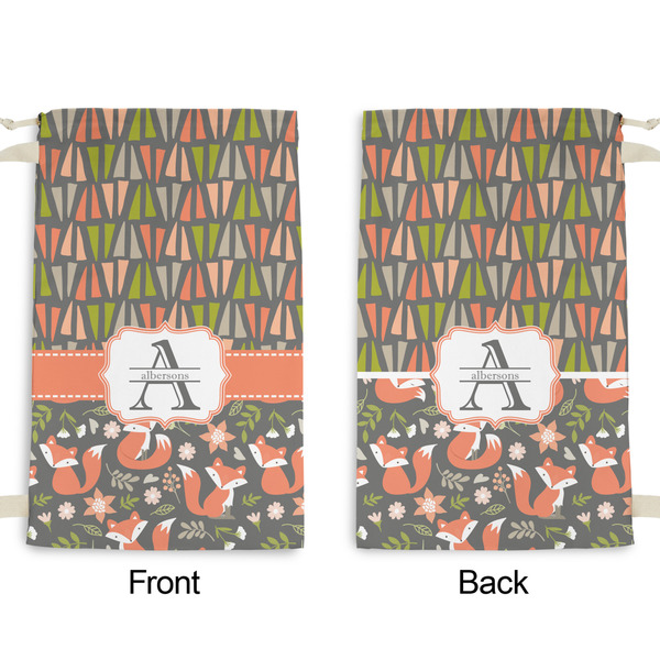 Fox Trail Floral Small Laundry Bag - Front & Back View