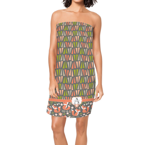 Custom Fox Trail Floral Spa / Bath Wrap w/ Name and Initial