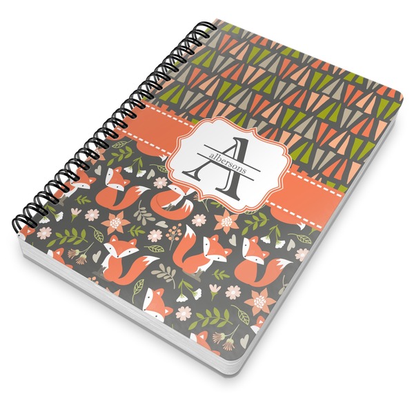 Fox Trail Floral Spiral Journal 7 x 10 - Main