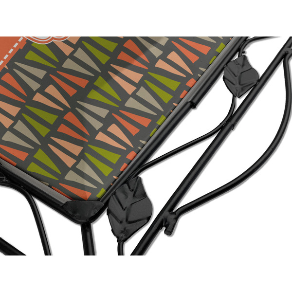 Fox Trail Floral Square Trivet - Detail