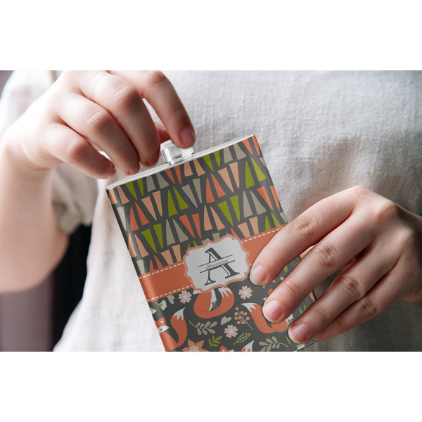 Fox Trail Floral Stainless Steel Flask - LIFESTYLE 1