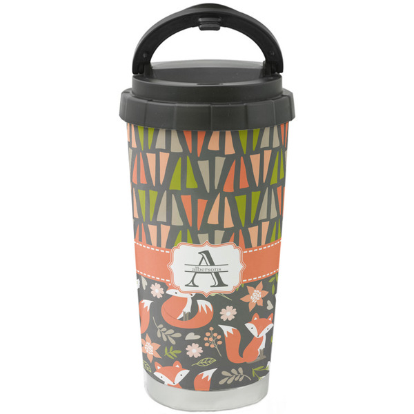 Custom Fox Trail Floral Stainless Steel Coffee Tumbler (Personalized)