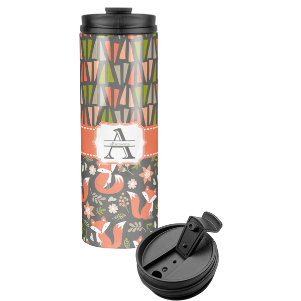 Custom Fox Trail Floral Stainless Steel Skinny Tumbler (Personalized)