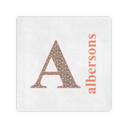 Fox Trail Floral Standard Cocktail Napkins (Personalized)
