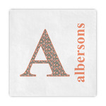 Fox Trail Floral Standard Decorative Napkins (Personalized)