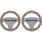 Fox Trail Floral Steering Wheel Cover- Front and Back