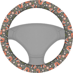 Fox Trail Floral Steering Wheel Cover (Personalized)