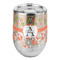 Fox Trail Floral Stemless Wine Tumbler - Full Print - Front/Main