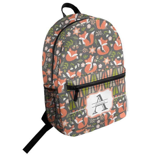 Custom Fox Trail Floral Student Backpack (Personalized)