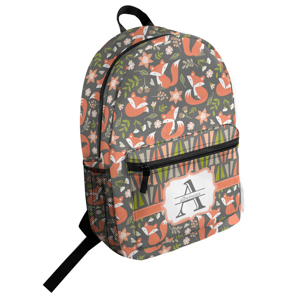 Custom Fox Trail Floral Student Backpack (Personalized)