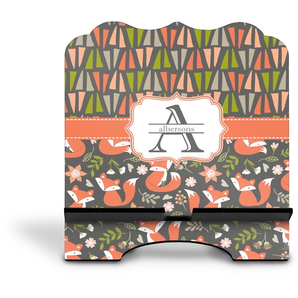 Fox Trail Floral Stylized Tablet Stand - Front without iPad