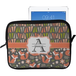 Fox Trail Floral Tablet Case / Sleeve - Large (Personalized)
