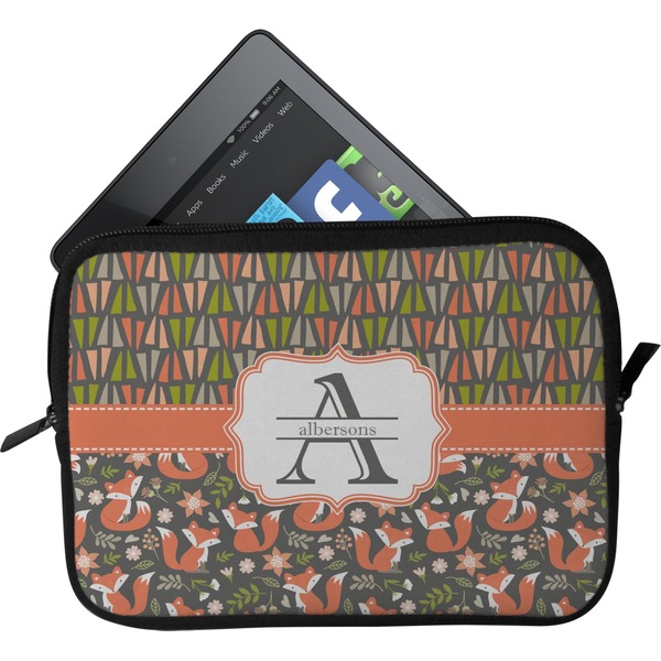 Custom Fox Trail Floral Tablet Case / Sleeve - Small (Personalized)