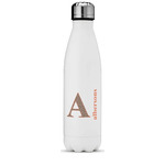 Fox Trail Floral Water Bottle - 17 oz. - Stainless Steel - Full Color Printing (Personalized)