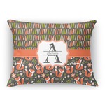 Fox Trail Floral Rectangular Throw Pillow Case - 12"x18" (Personalized)