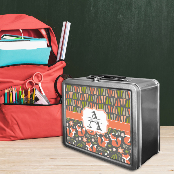 Fox Trail Floral Tin Lunchbox - LIFESTYLE