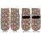 Fox Trail Floral Toddler Ankle Socks - Double Pair - Front and Back - Apvl