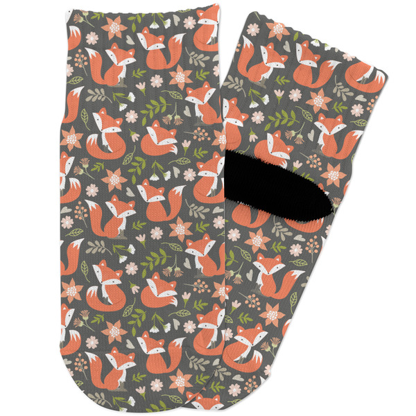 Custom Fox Trail Floral Toddler Ankle Socks